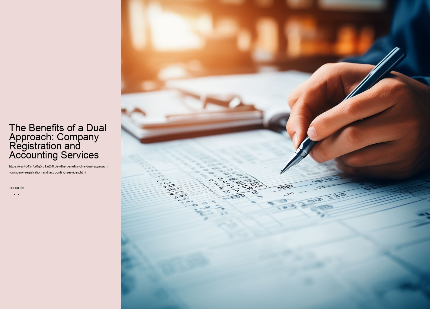 The Benefits of a Dual Approach: Company Registration and Accounting Services